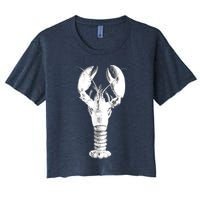 Large Maine Lobster in White Tee Crop Top