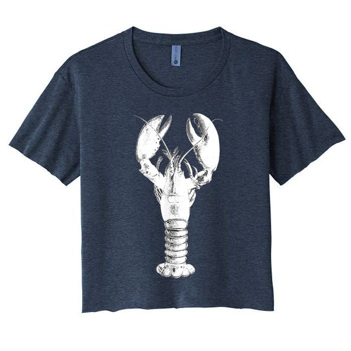 Large Maine Lobster in White Tee Crop Top