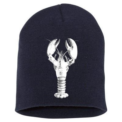Large Maine Lobster in White Tee Short Acrylic Beanie