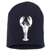 Large Maine Lobster in White Tee Short Acrylic Beanie