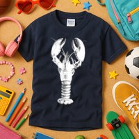 Large Maine Lobster in White Tee Kids T-Shirt