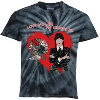 Love Me Like My Demons Do Funny Wednesday Valentine's Day Kids Tie-Dye T-Shirt