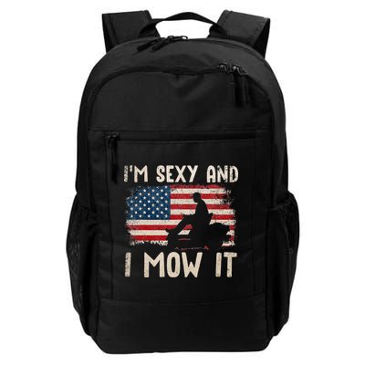Lawn Mowing Landscaping Im Sexy And I Mow It Flag Backpack