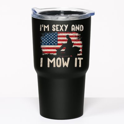 Lawn Mowing Landscaping Im Sexy And I Mow It Flag Tumbler