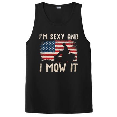 Lawn Mowing Landscaping Im Sexy And I Mow It Flag PosiCharge Competitor Tank