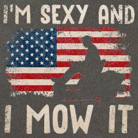 Lawn Mowing Landscaping Im Sexy And I Mow It Flag Cotton Canvas Backpack