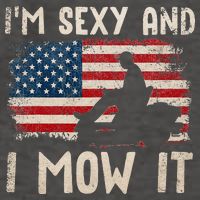 Lawn Mowing Landscaping Im Sexy And I Mow It Flag Vector Backpack