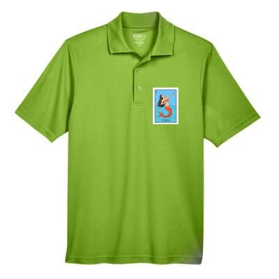 La Mermaid Lottery Gift The Mermaid Card Mexican Lottery Men's Origin Performance Pique Polo