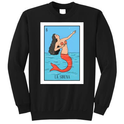 La Mermaid Lottery Gift The Mermaid Card Mexican Lottery Sweatshirt