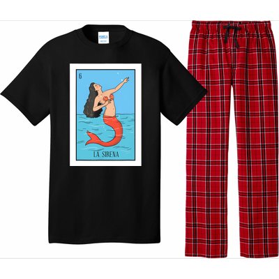 La Mermaid Lottery Gift The Mermaid Card Mexican Lottery Pajama Set