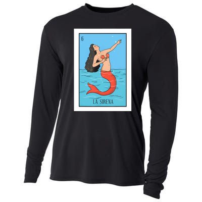 La Mermaid Lottery Gift The Mermaid Card Mexican Lottery Cooling Performance Long Sleeve Crew