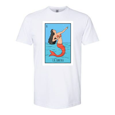 La Mermaid Lottery Gift The Mermaid Card Mexican Lottery Softstyle CVC T-Shirt