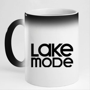 Lake Mode Life Wakeboard Boat Bum Houseboat Waterski Camping Gift 11oz Black Color Changing Mug