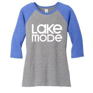 Lake Mode Life Wakeboard Boat Bum Houseboat Waterski Camping Gift Women's Tri-Blend 3/4-Sleeve Raglan Shirt