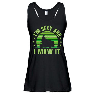 Lawn Mowing Landscaping Im Sexy And I Mow It Ladies Essential Flowy Tank