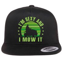 Lawn Mowing Landscaping Im Sexy And I Mow It Flat Bill Trucker Hat