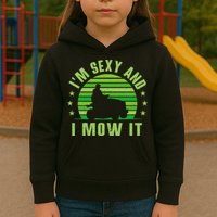 Lawn Mowing Landscaping Im Sexy And I Mow It Kids Hoodie