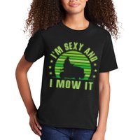 Lawn Mowing Landscaping Im Sexy And I Mow It Kids T-Shirt