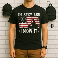 Lawn Mowing Landscaping I'm Sexy And I Mow It Flag T-Shirt