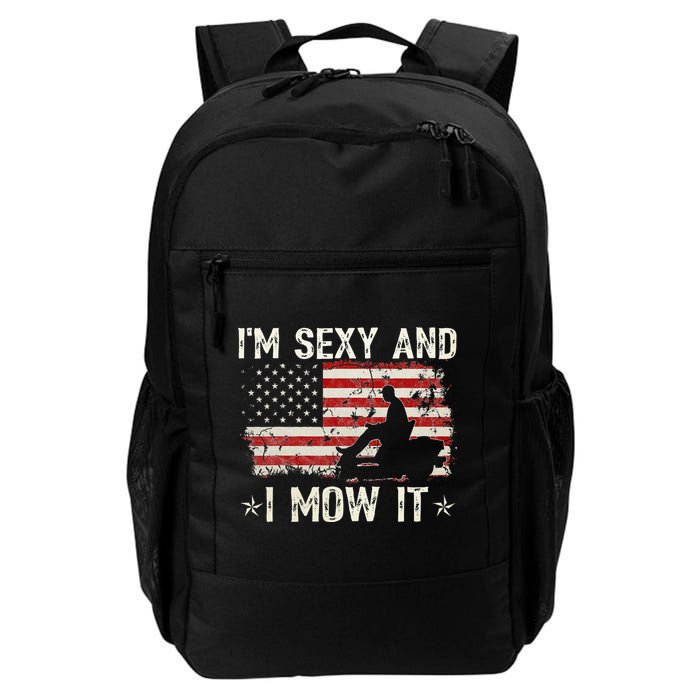 Lawn Mowing Landscaping I'm Sexy And I Mow It Flag Backpack