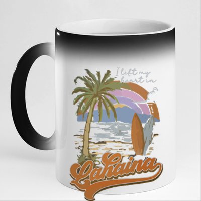 Lahaina Maui Left My Heart In Lahaina Hawaii Summer Vacation 11oz Black Color Changing Mug