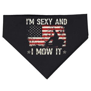 Lawn Mowing Landscaping IM Sexy And I Mow It Flag USA-Made Doggie Bandana