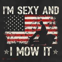 Lawn Mowing Landscaping IM Sexy And I Mow It Flag 11oz C Handle Ceramic Mug