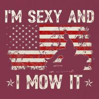 Lawn Mowing Landscaping IM Sexy And I Mow It Flag 16oz Travel Tumbler