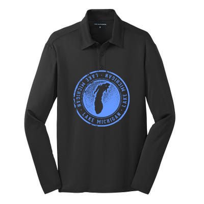 Lake Michigan Silk Touch Performance Long Sleeve Polo