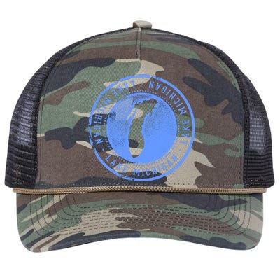 Lake Michigan Retro Rope Trucker Hat Cap