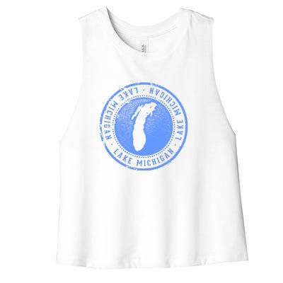 Lake Michigan Women's Racerback Cropped Tank