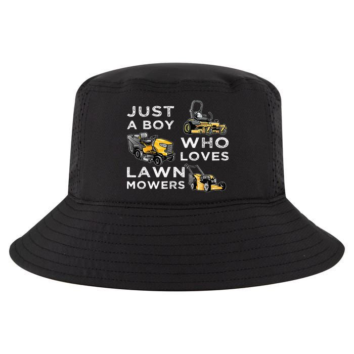 Lawn Mowing Lover For Just A Boy Who Loves Lawn Mowers Cool Comfort Performance Bucket Hat