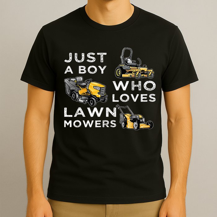 Lawn Mowing Lover For Just A Boy Who Loves Lawn Mowers T-Shirt