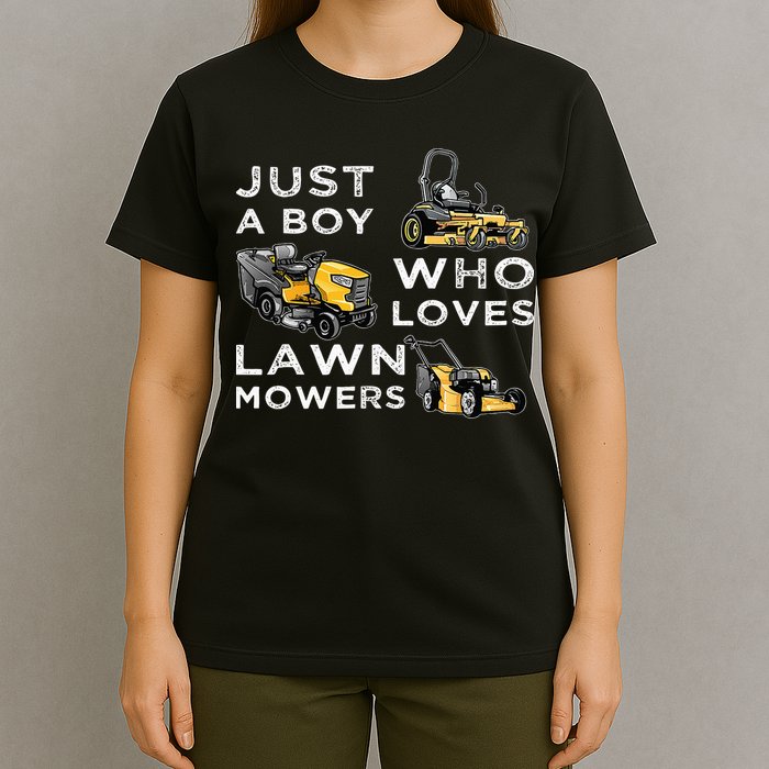 Lawn Mowing Lover For Just A Boy Who Loves Lawn Mowers T-Shirt