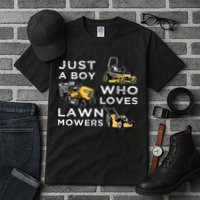 Lawn Mowing Lover For Just A Boy Who Loves Lawn Mowers Tall T-Shirt