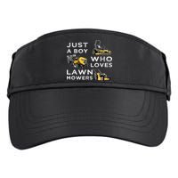 Lawn Mowing Lover For Just A Boy Who Loves Lawn Mowers Adult Drive Performance Visor