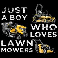 Lawn Mowing Lover For Just A Boy Who Loves Lawn Mowers Drawstring Bag