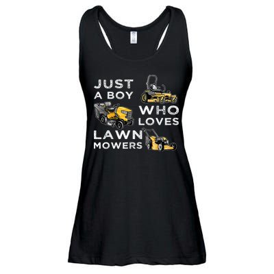 Lawn Mowing Lover For Just A Boy Who Loves Lawn Mowers Ladies Essential Flowy Tank