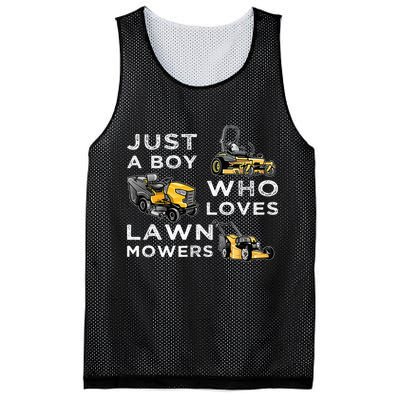 Lawn Mowing Lover For Just A Boy Who Loves Lawn Mowers Mesh Reversible Basketball Jersey Tank