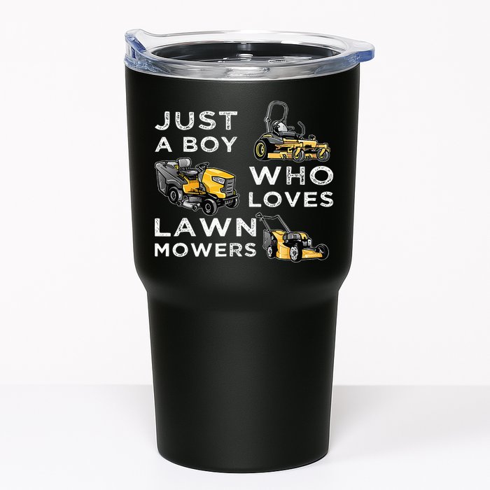 Lawn Mowing Lover For Just A Boy Who Loves Lawn Mowers Tumbler