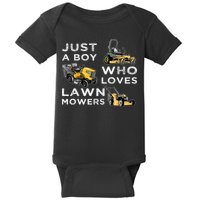 Lawn Mowing Lover For Just A Boy Who Loves Lawn Mowers Baby Bodysuit