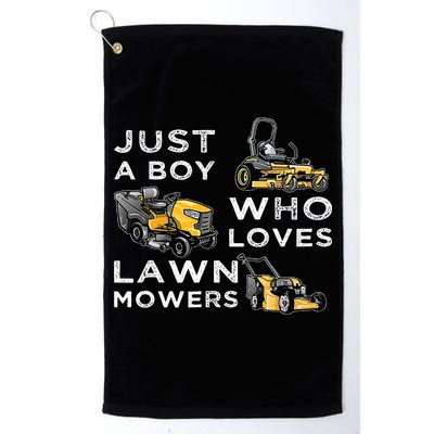 Lawn Mowing Lover For Just A Boy Who Loves Lawn Mowers Golf Towel