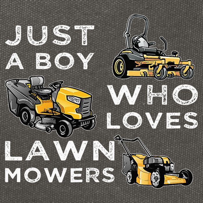 Lawn Mowing Lover For Just A Boy Who Loves Lawn Mowers Cotton Canvas Backpack