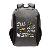 Lawn Mowing Lover For Just A Boy Who Loves Lawn Mowers Vector Backpack