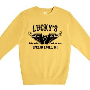 LuckyS Motorcycles LuckyS Spread Eagle Wi Premium Crewneck Sweatshirt