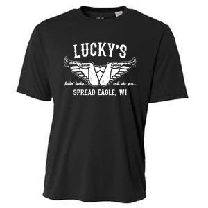 LuckyS Motorcycles LuckyS Spread Eagle Wi Cooling Performance Crew T-Shirt