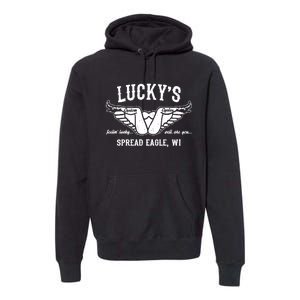 LuckyS Motorcycles LuckyS Spread Eagle Wi Premium Hoodie