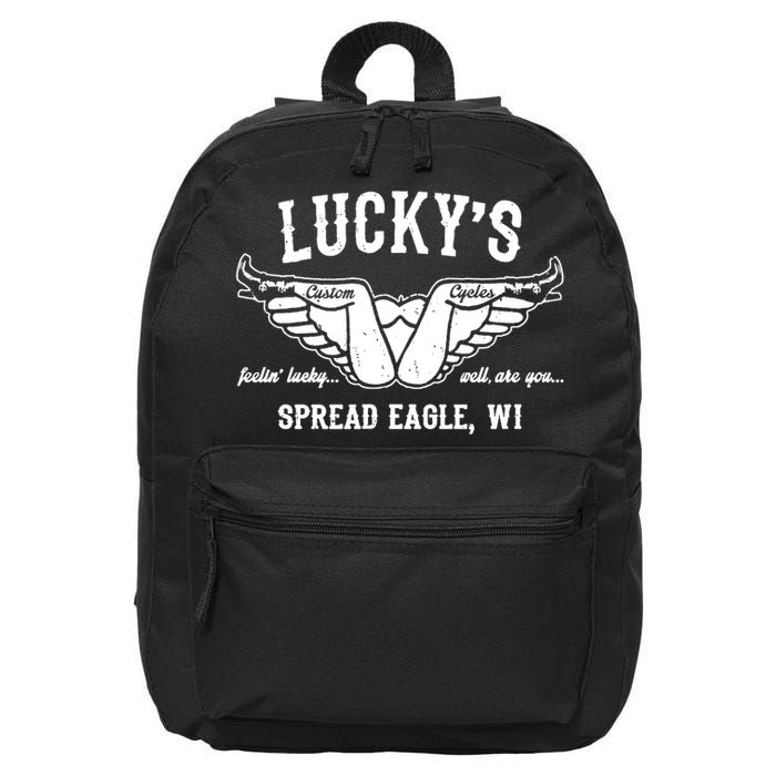 LuckyS Motorcycles LuckyS Spread Eagle Wi 16 in Basic Backpack