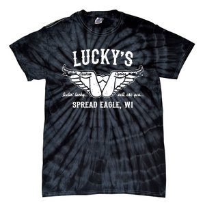 LuckyS Motorcycles LuckyS Spread Eagle Wi Tie-Dye T-Shirt