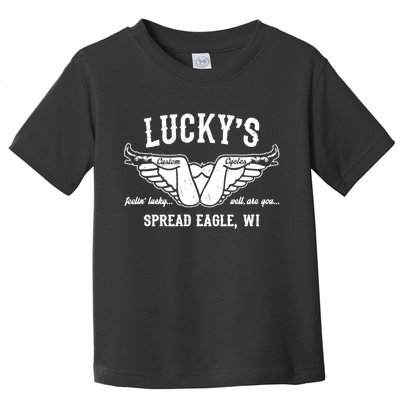 LuckyS Motorcycles LuckyS Spread Eagle Wi Toddler T-Shirt